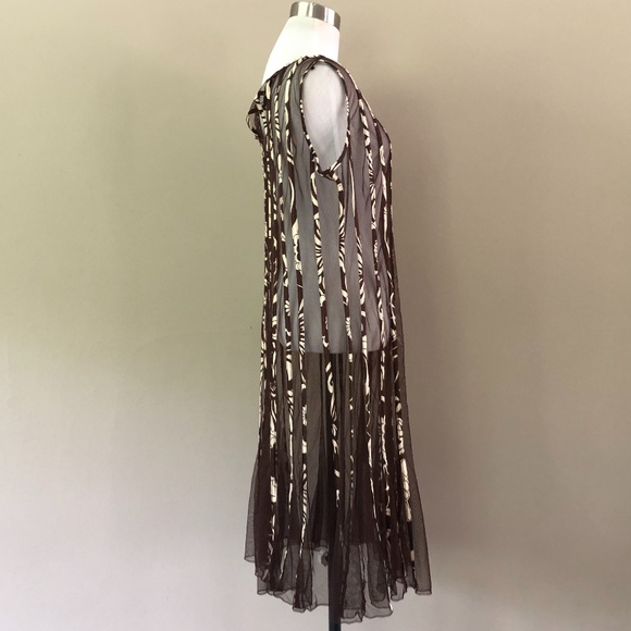 Sandra Darren Sheer (animal print detail ) Dress - Picture 5 of 8